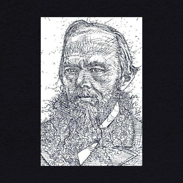 FYODOR DOSTOEVSKY ink portrait by lautir